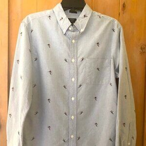J.Crew Blue Button-Down Oxford Shirt Men's Slim Size Medium